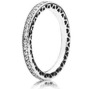 Pandora diamond heart ring